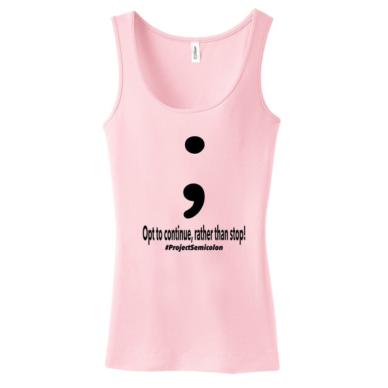 Project Semicolon Inspired Ladies Tank Top