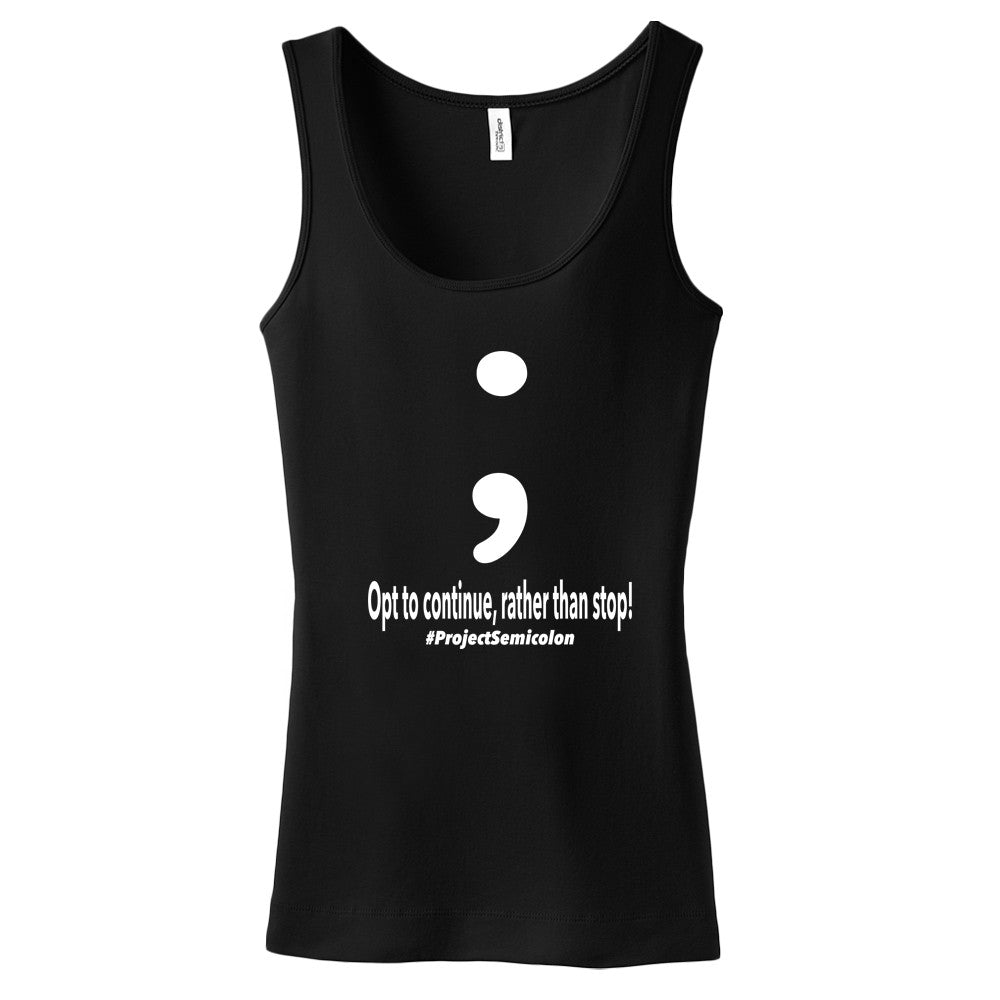 Project Semicolon Inspired Ladies Tank Top