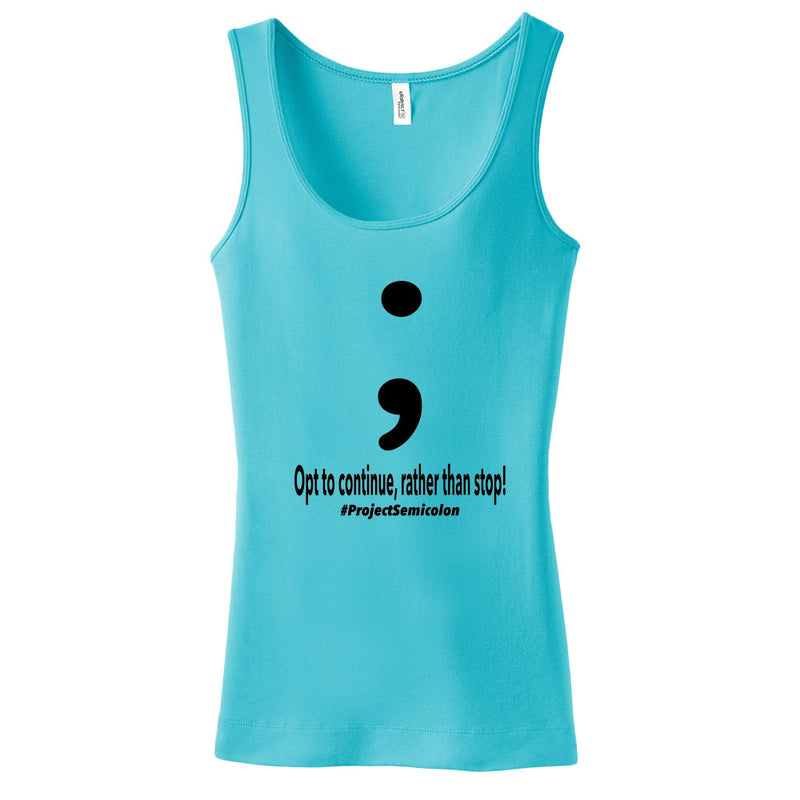 Project Semicolon Inspired Ladies Tank Top