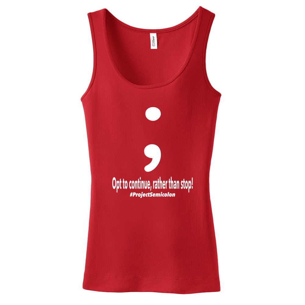 Project Semicolon Inspired Ladies Tank Top