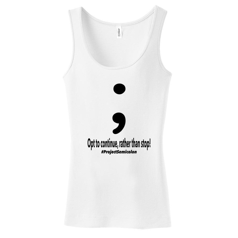 Project Semicolon Inspired Ladies Tank Top