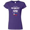  "I Hate Being This Damn Sexy But I'm Filipino So I Can't Help It" women's t-shirt Purple