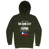  "I Hate Being This Damn Sexy But I'm Filipino So I Can't Help It" hoodie, 3XL, Army Green