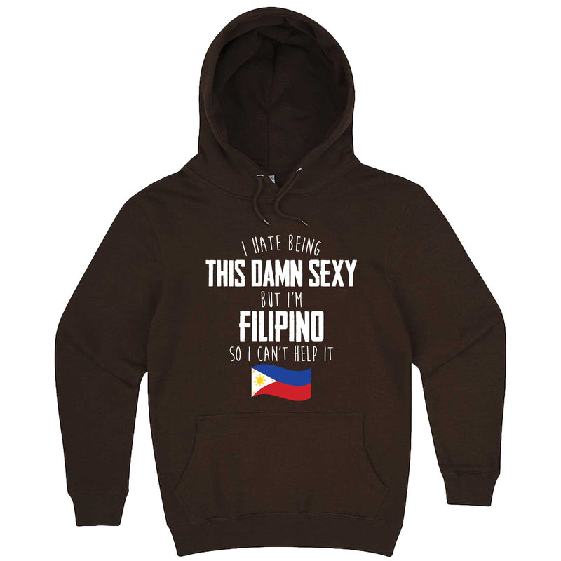  "I Hate Being This Damn Sexy But I'm Filipino So I Can't Help It" hoodie, 3XL, Chestnut