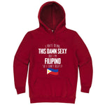  "I Hate Being This Damn Sexy But I'm Filipino So I Can't Help It" hoodie, 3XL, Paprika