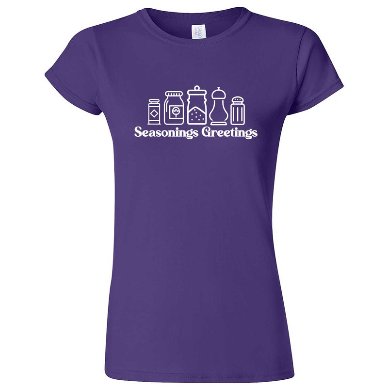  "Seasonings Greetings" women's t-shirt Purple