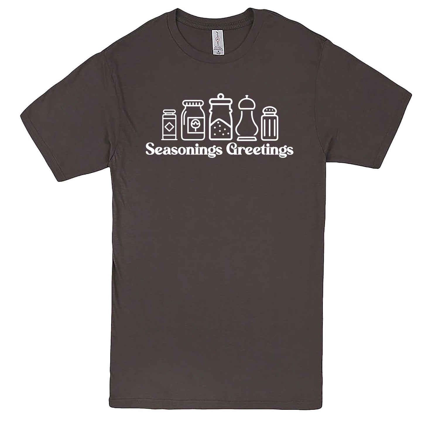  "Seasonings Greetings" men's t-shirt Charcoal