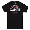 "Sleep With a Gamer, We Push All the Right Buttons" Men's Shirt Black