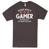 "Sleep With a Gamer, We Push All the Right Buttons" Men's Shirt Charcoal