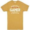 "Sleep With a Gamer, We Push All the Right Buttons" Men's Shirt Vintage Mustard