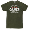 "Sleep With a Gamer, We Push All the Right Buttons" Men's Shirt Vintage Olive