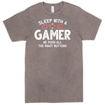 "Sleep With a Gamer, We Push All the Right Buttons" Men's Shirt Vintage Zinc