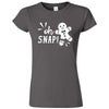  "Oh Snap Gingerbread Man" women's t-shirt Charcoal