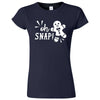  "Oh Snap Gingerbread Man" women's t-shirt Navy Blue