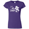  "Oh Snap Gingerbread Man" women's t-shirt Purple