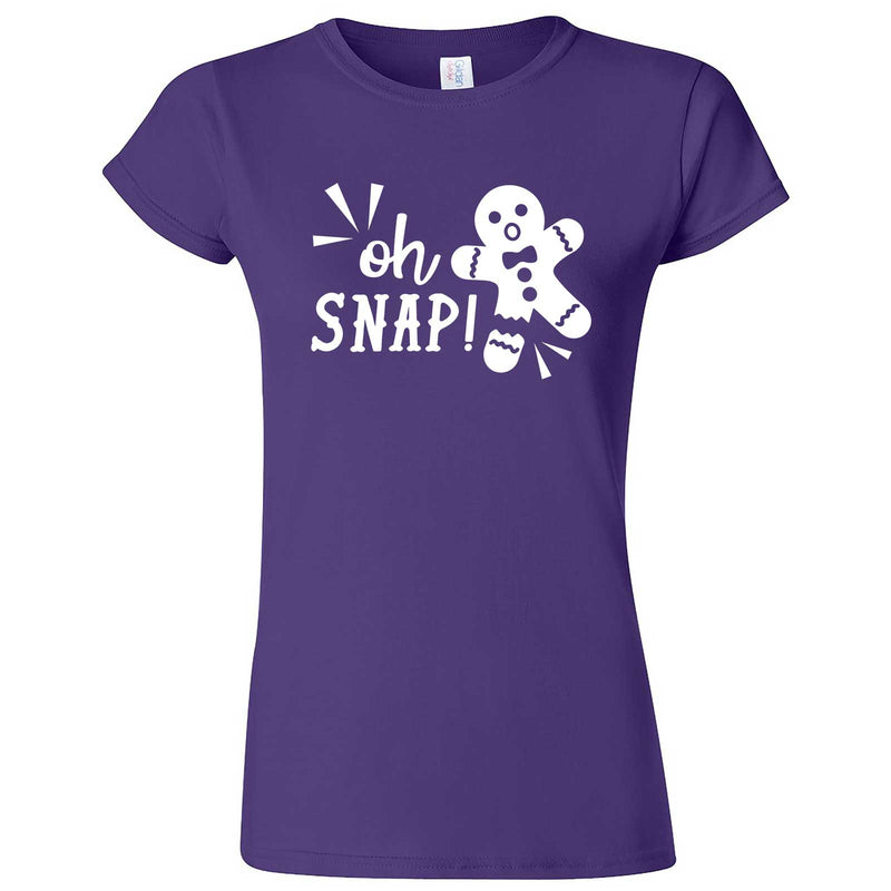 "Oh Snap Gingerbread Man" women's t-shirt Purple
