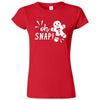  "Oh Snap Gingerbread Man" women's t-shirt Red