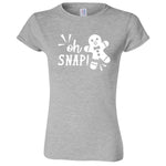  "Oh Snap Gingerbread Man" women's t-shirt Sport Grey