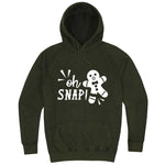  "Oh Snap Gingerbread Man" hoodie, 3XL, Vintage Olive