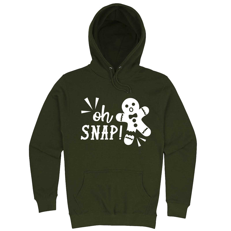  "Oh Snap Gingerbread Man" hoodie, 3XL, Army Green