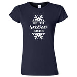  "Up to Snow Good" women's t-shirt Navy Blue
