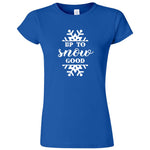  "Up to Snow Good" women's t-shirt Royal Blue