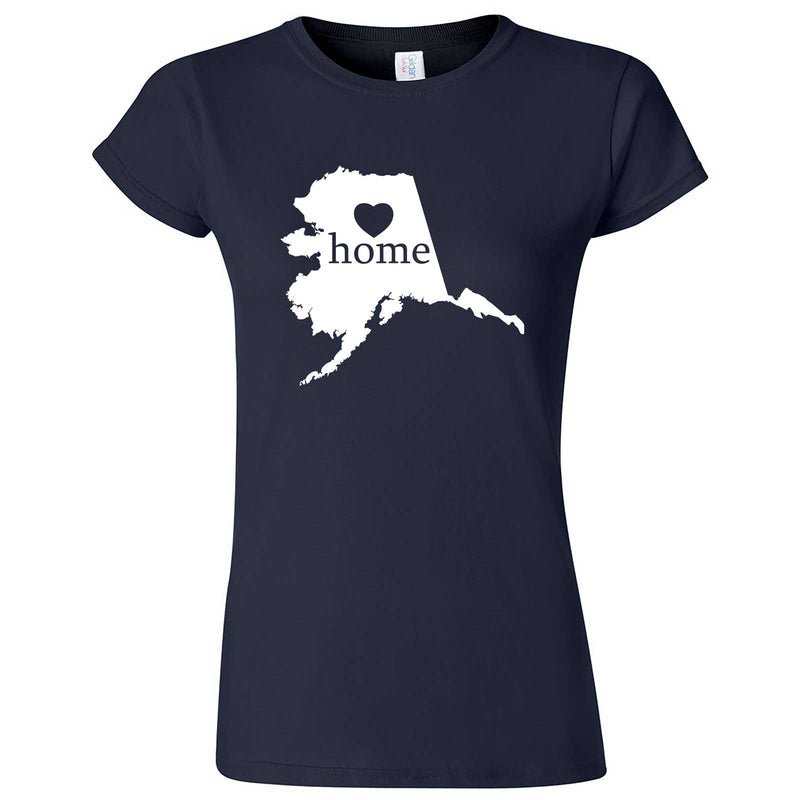  "Alaska Home State Pride" women's t-shirt Navy Blue