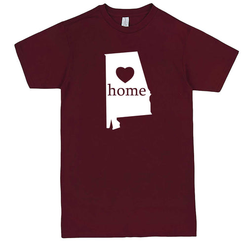  "Alabama Home State Pride" men's t-shirt Burgundy