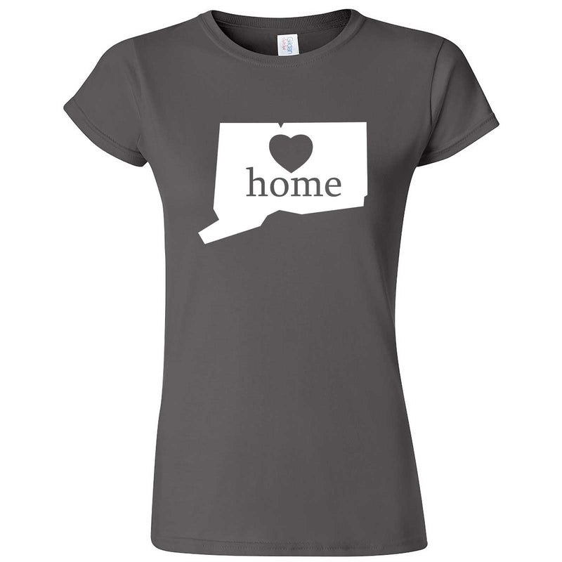  "Connecticut Home State Pride" women's t-shirt Charcoal