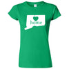  "Connecticut Home State Pride" women's t-shirt Irish Green