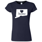 "Connecticut Home State Pride" women's t-shirt Navy Blue