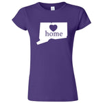  "Connecticut Home State Pride" women's t-shirt Purple