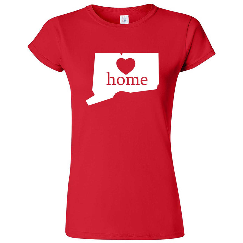  "Connecticut Home State Pride" women's t-shirt Red