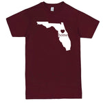  "Florida Home State Pride" men's t-shirt Burgundy
