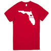  "Florida Home State Pride" men's t-shirt Red