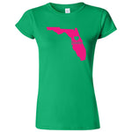  "Florida Home State Pride, Pink" women's t-shirt Irish Green