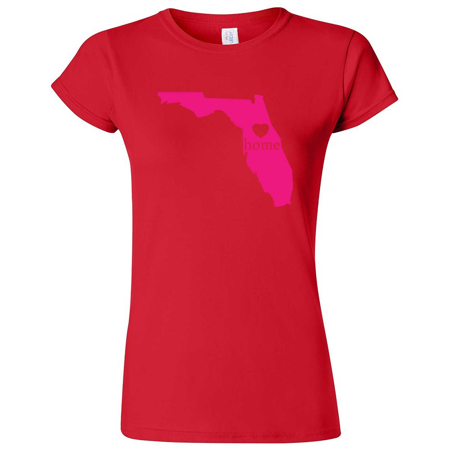  "Florida Home State Pride, Pink" women's t-shirt Red