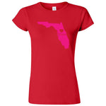  "Florida Home State Pride, Pink" women's t-shirt Red