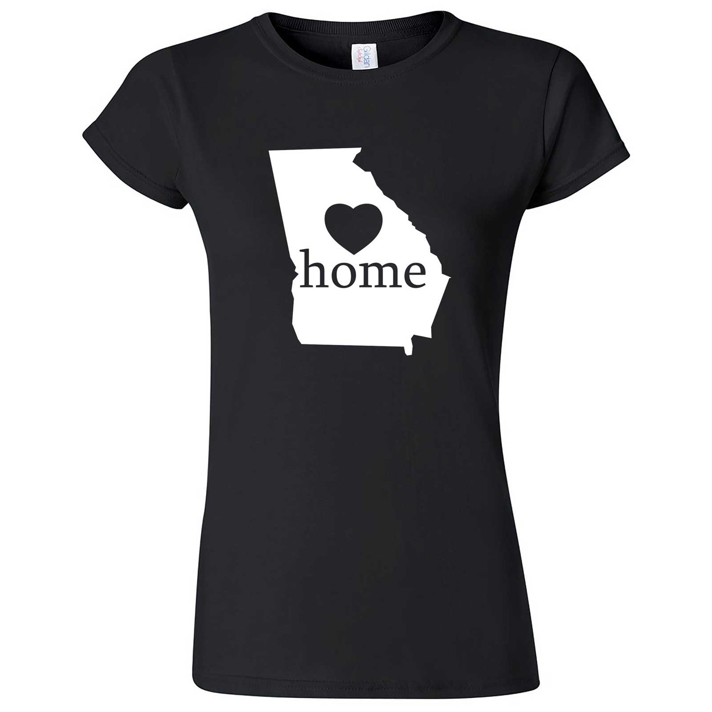  "Georgia Home State Pride, Pink" women's t-shirt Black
