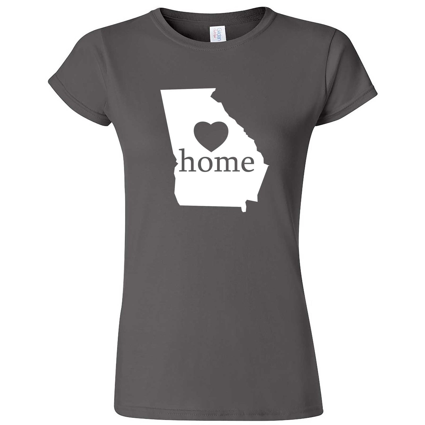  "Georgia Home State Pride, Pink" women's t-shirt Charcoal