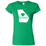 "Georgia Home State Pride, Pink" women's t-shirt Irish Green