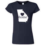  "Georgia Home State Pride, Pink" women's t-shirt Navy Blue