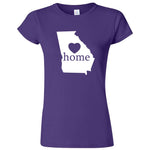  "Georgia Home State Pride, Pink" women's t-shirt Purple