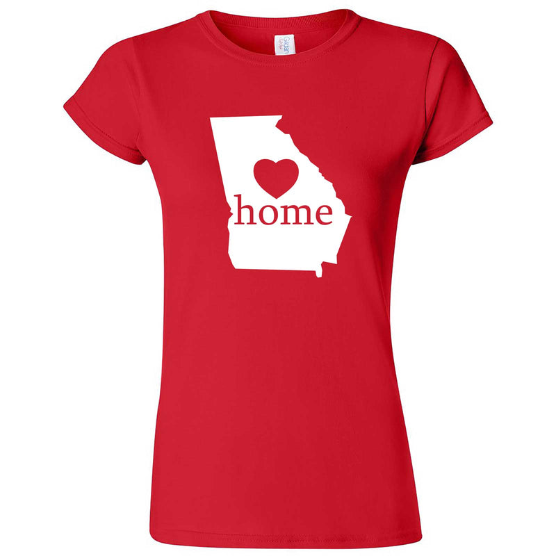  "Georgia Home State Pride, Pink" women's t-shirt Red