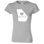  "Georgia Home State Pride, Pink" women's t-shirt Sport Grey