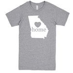  "Georgia Home State Pride, Pink" men's t-shirt Heather-Grey