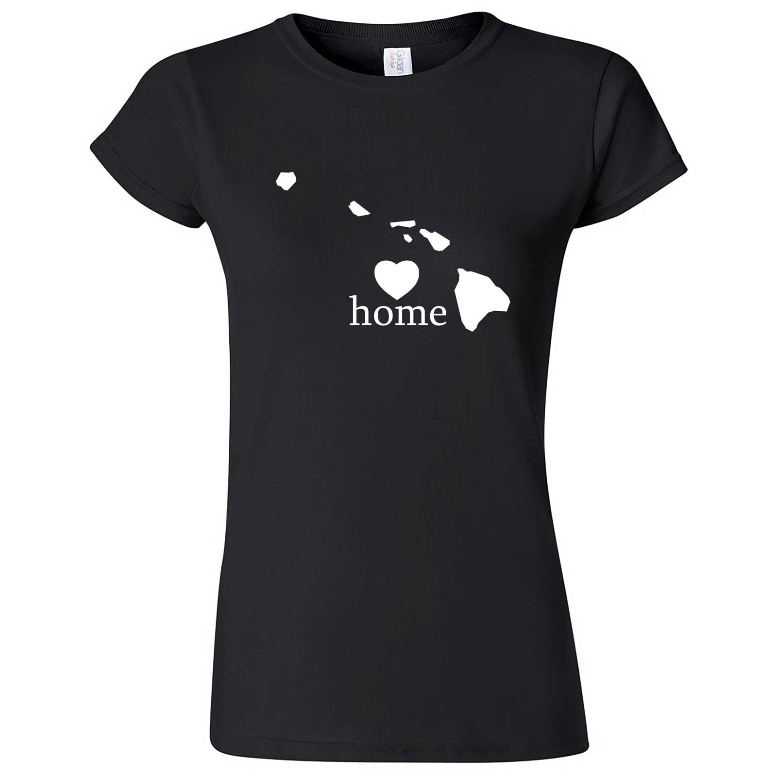  "Hawaii Home State Pride, Pink" women's t-shirt Black