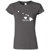  "Hawaii Home State Pride, Pink" women's t-shirt Charcoal