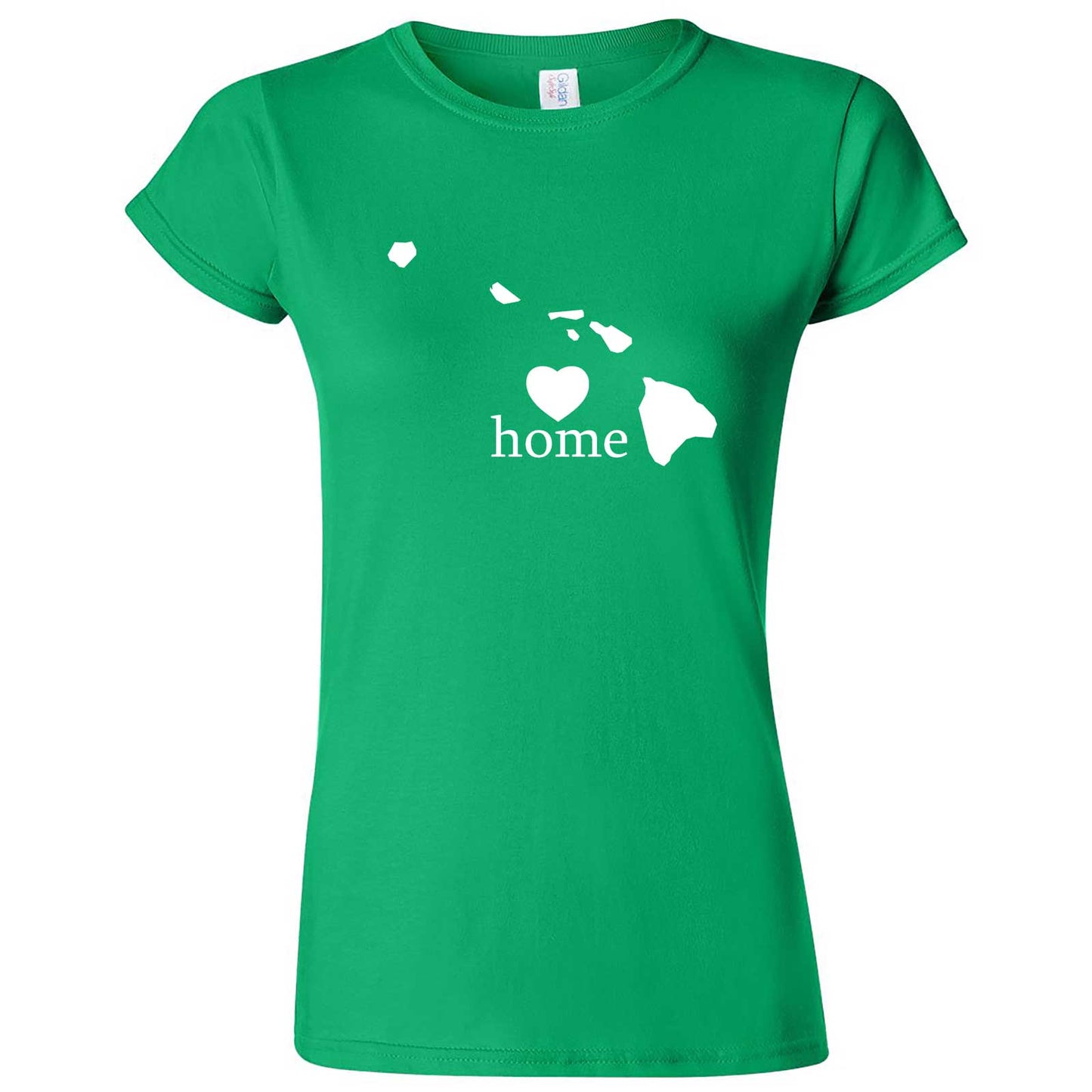  "Hawaii Home State Pride, Pink" women's t-shirt Irish Green