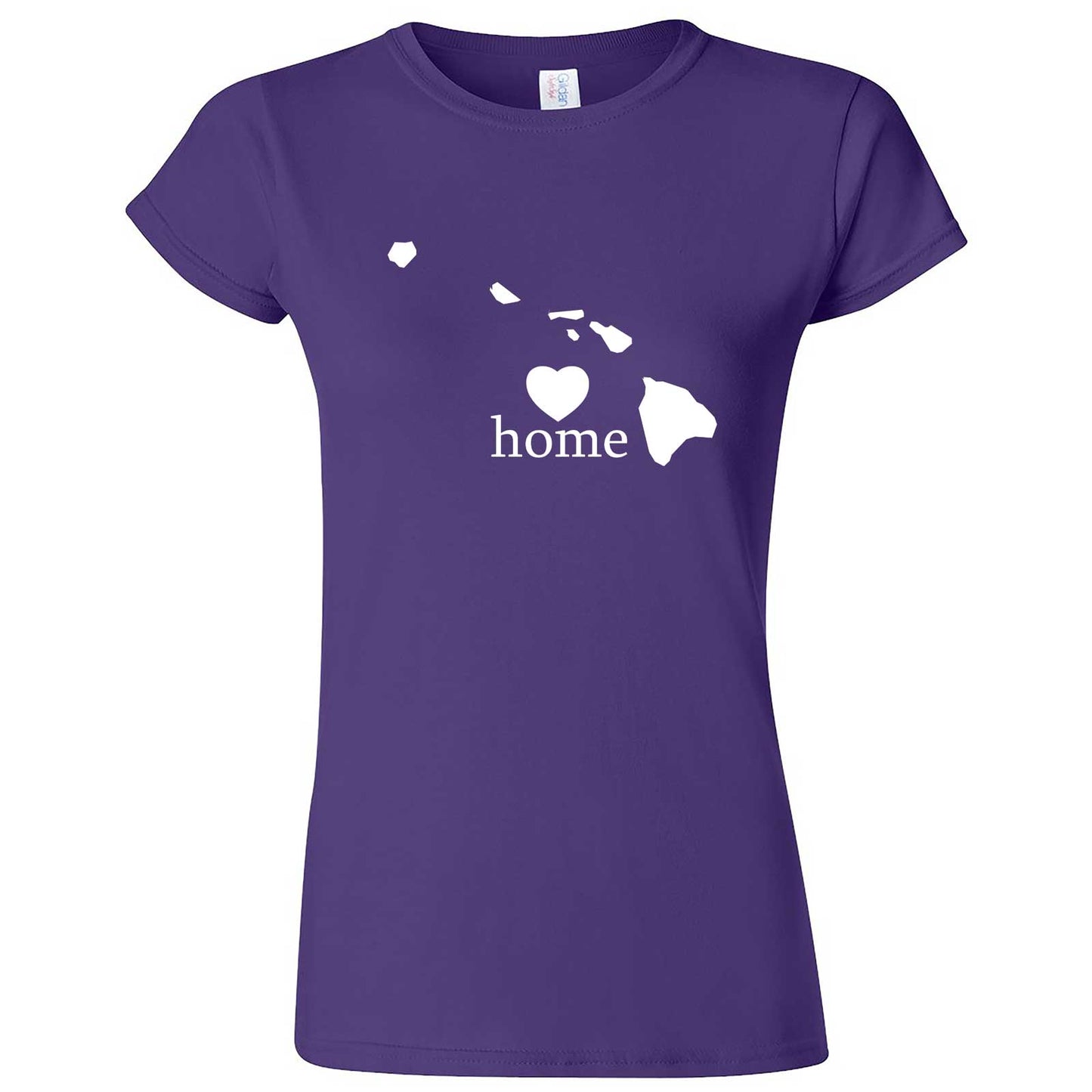  "Hawaii Home State Pride, Pink" women's t-shirt Purple